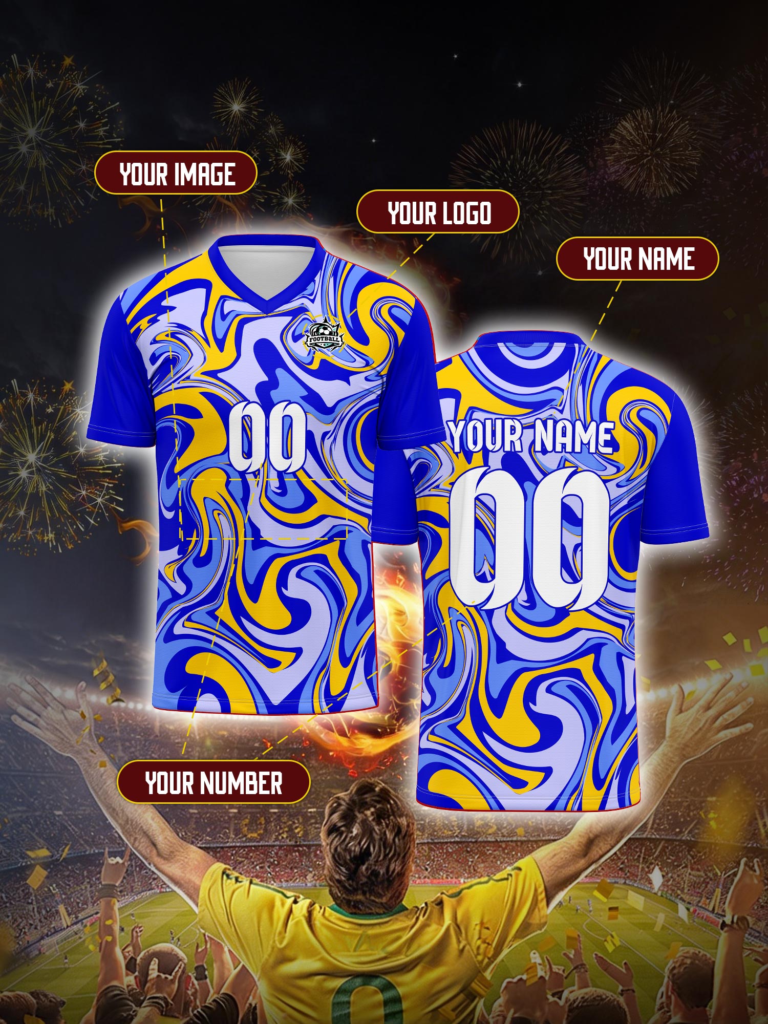 Custom Soccer Jersey With Cust - đánh giá và giá Men'S Fashion Names