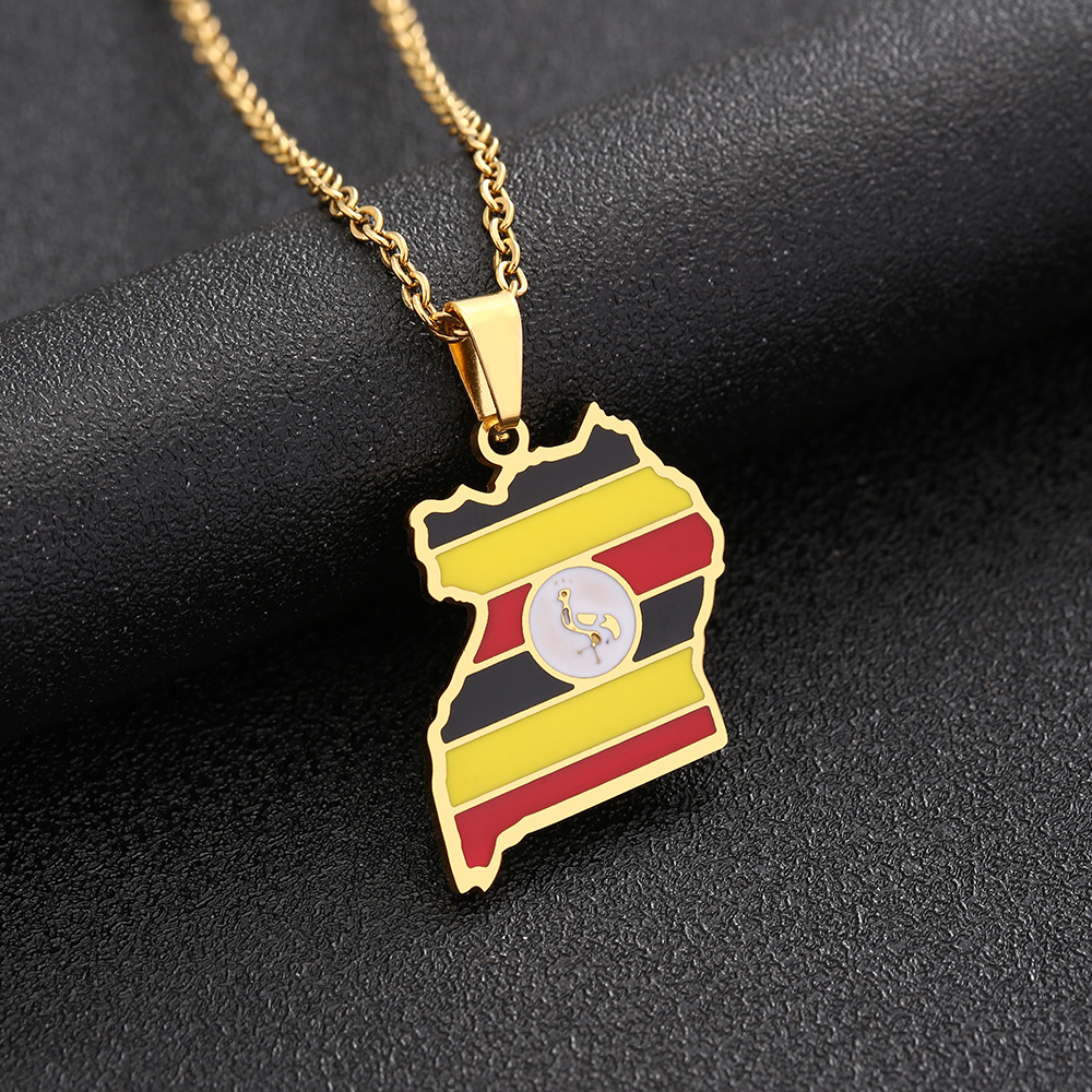 New Uganda Map Flag Pendant Ne - đánh giá và giá Men Fashion Uganda