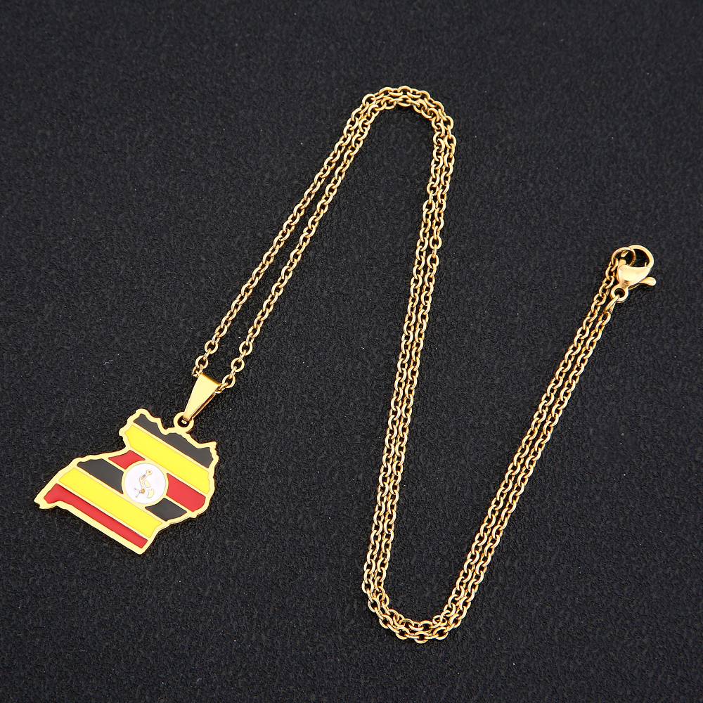 New Uganda Map Flag Pendant Ne - đánh giá và giá Men Fashion Uganda