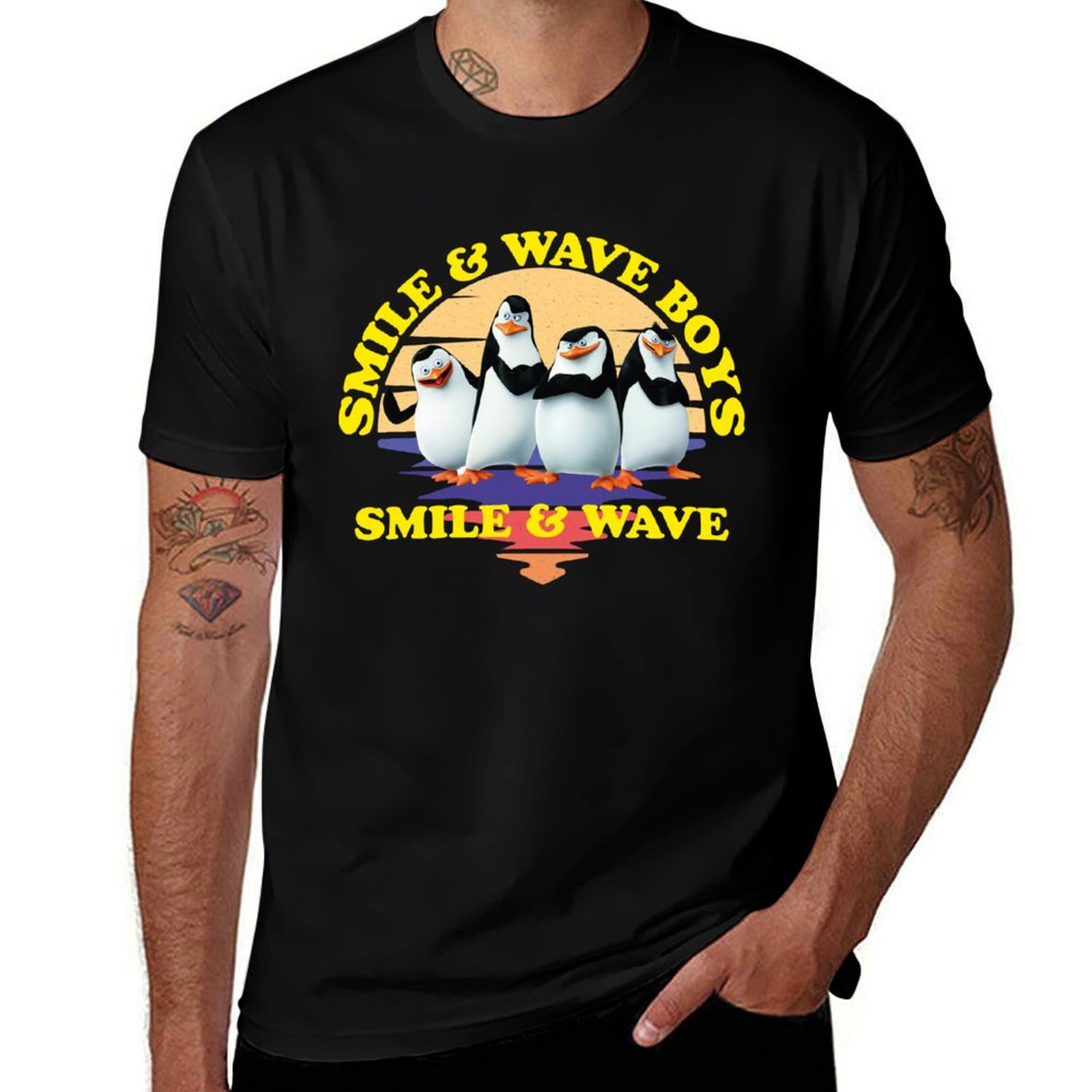 Madagascar Penguins Smile And  - đánh giá và giá Poster Men Fashion